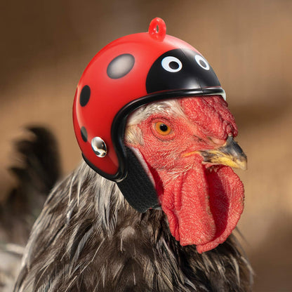 8 Pieces Hen Helmet Pet Safety Headwear - Funny Bird Hat for Chicken, Parrot, Parakeet - Small Pet Hard Hat Costume Accessories (Animal, Camouflage)